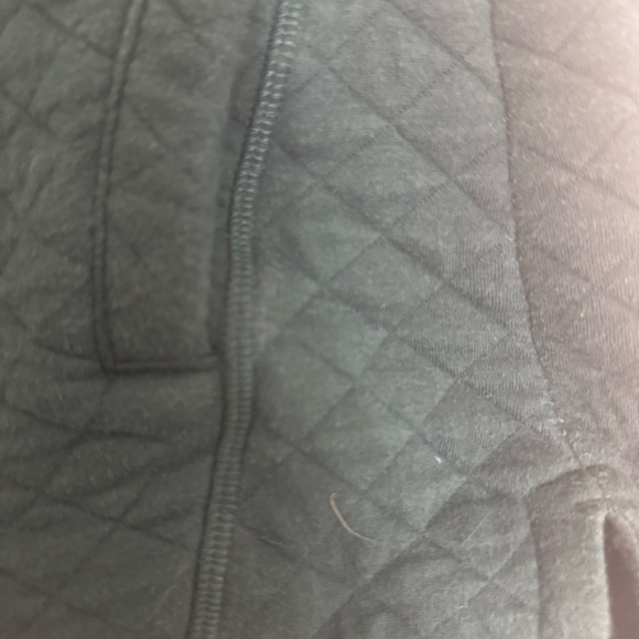 Duluth turtleneck tunic sweater, dark green quilted w/ pockets size large - Picture 3 of 5